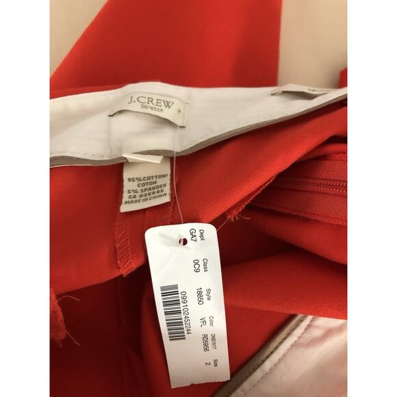 J. Crew Minnie Junior Size 0 Coral Pants Flat Front Clueless Preppy Office Siren - Picture 4 of 6